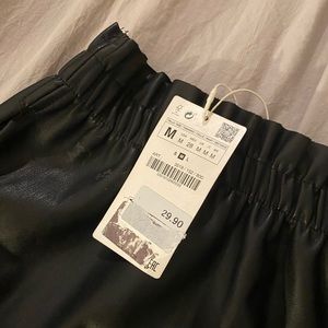 Zara mini leather skirt size M